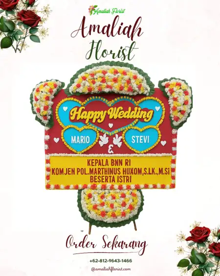 Papan Bunga Pernikahan Aia Dingin